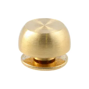 11mm Brass, Dome Top Stud with Screw, Zinc Alloy - PK5, #P-4003-11-BRS