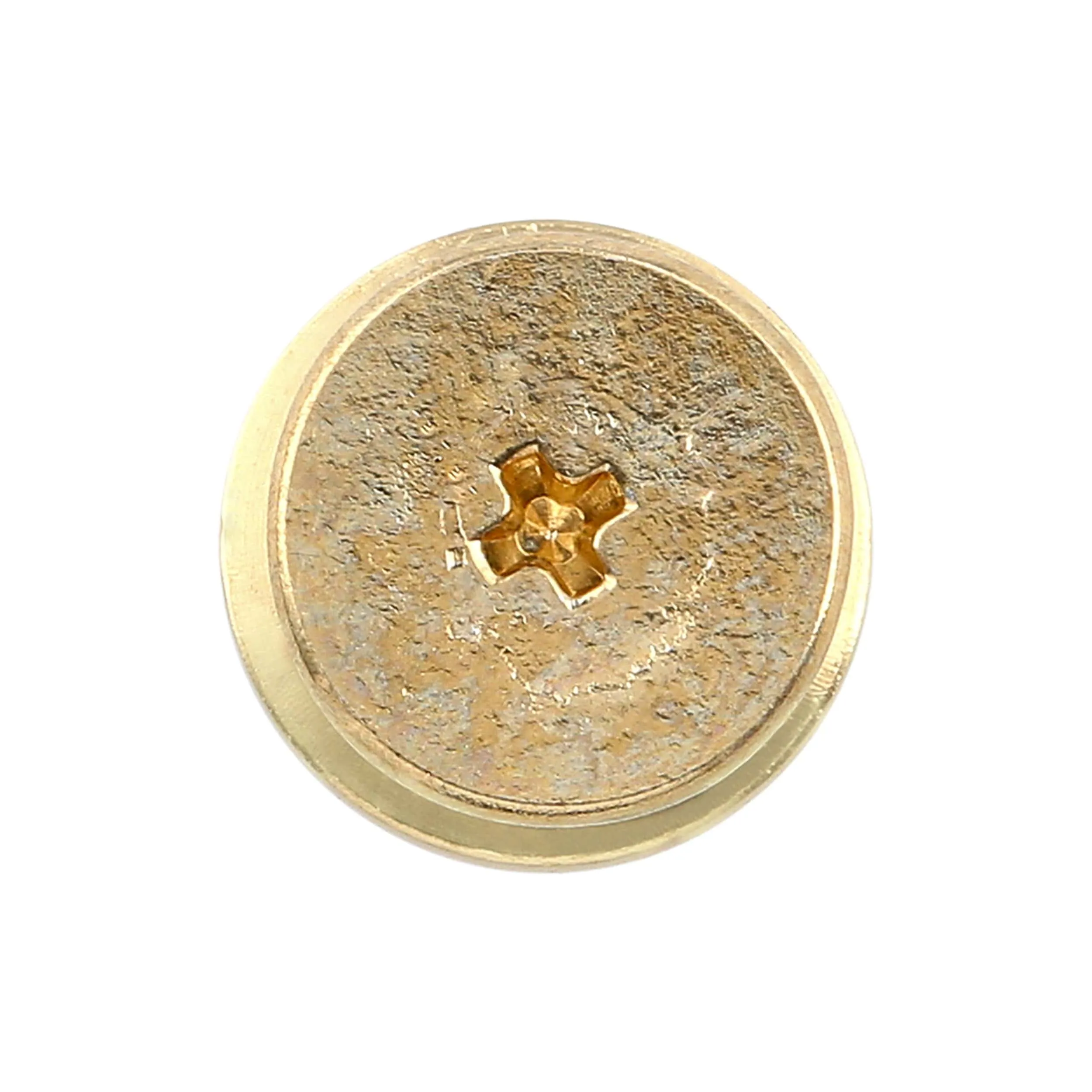 11mm Brass, Dome Top Stud with Screw, Zinc Alloy - PK5, #P-4003-11-BRS