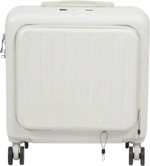 18" Scooter Suitcase with USB Port, Cup Holder, and Password Lock, Modern Carry On Luggage with 4 Wheels, Large Capacity, Ideal for Short Business or Leisure Trips