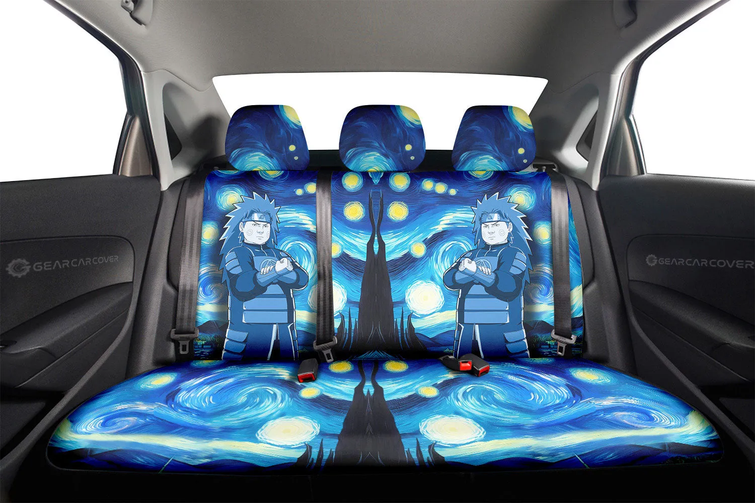 Akimichi Chouji Car Back Seat Covers Custom Starry Night Styles