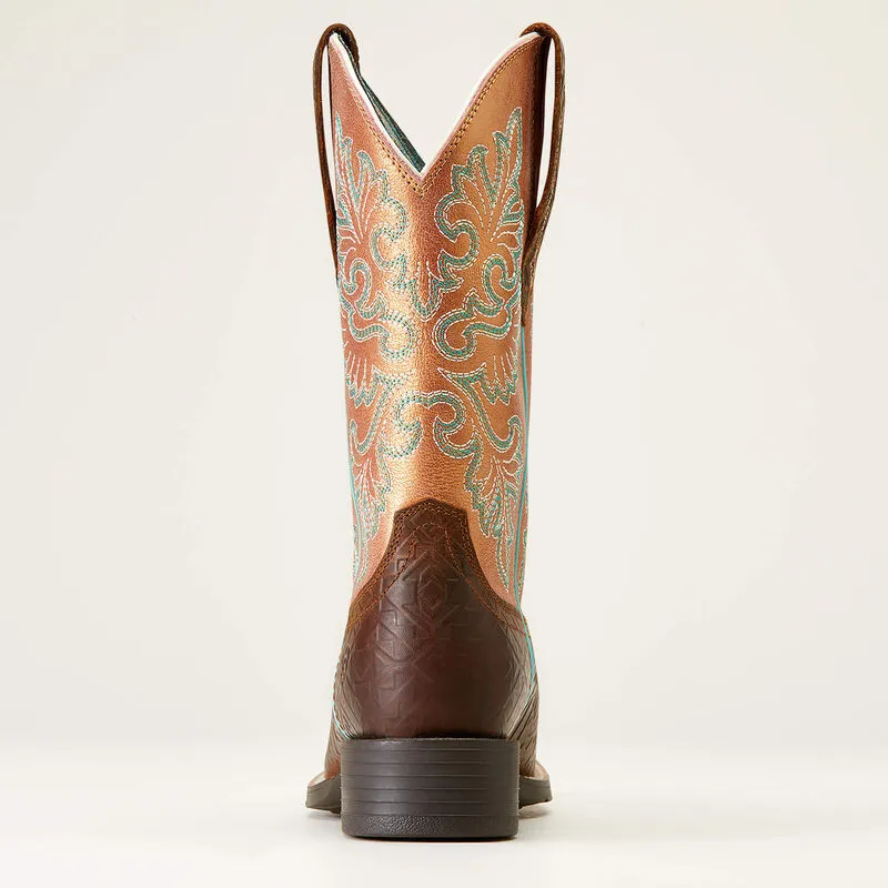 Ariat Women's Round Up Wide Square Toe StretchFit Western Boot