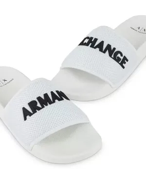 ARMANI EXCHANGE Men's Logo on Mesh Slides Sandals