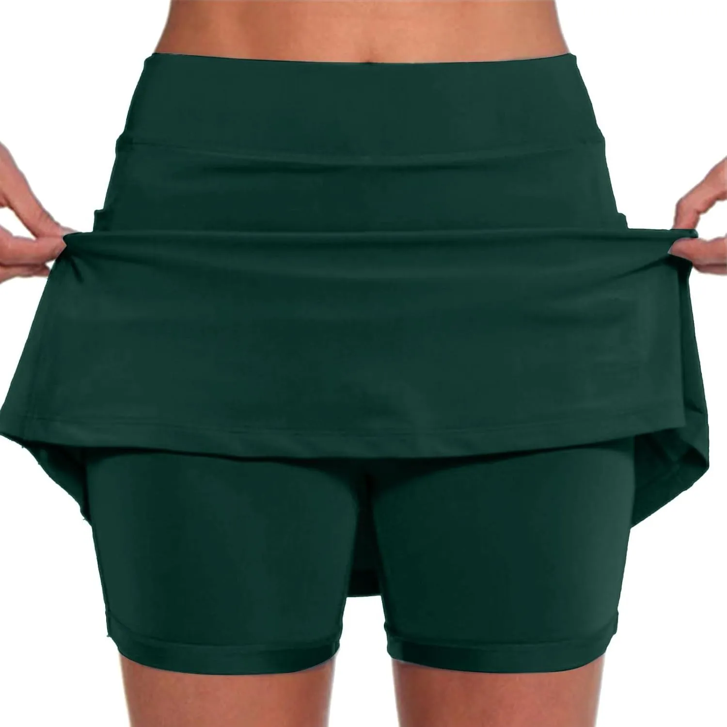 Athletic Skirt with Shorts for Women Golf High Waisted Tennis Skirt Tummy Control Plus Size Skort with Pockets