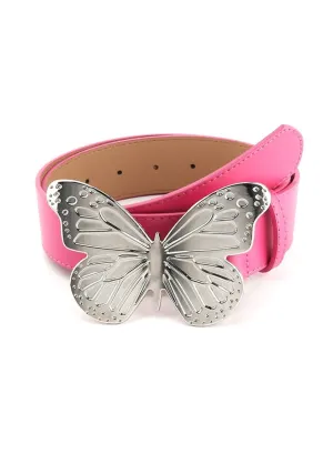 Big Butterfly Leather Buckle Belt