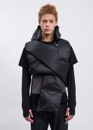 Black Down Hooded Vest