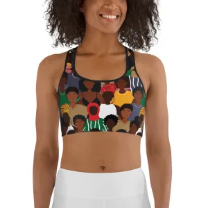 Black History Celebration Sports Bra