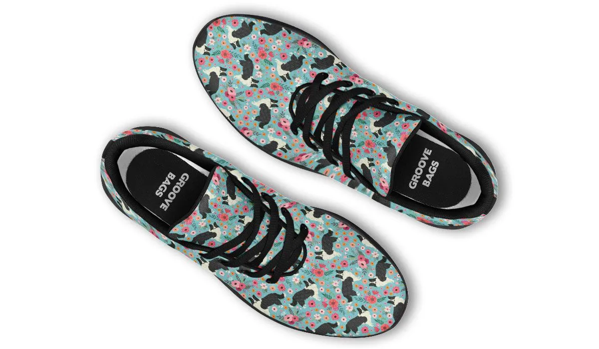 Border Collie Flower Athletic Sneakers