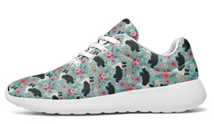 Border Collie Flower Athletic Sneakers