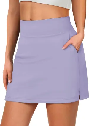 Buauty Women's Tennis Skirt Shorts High Waisted Golf Skorts with Pockets Workout Athletic Casual Outfit Clothes