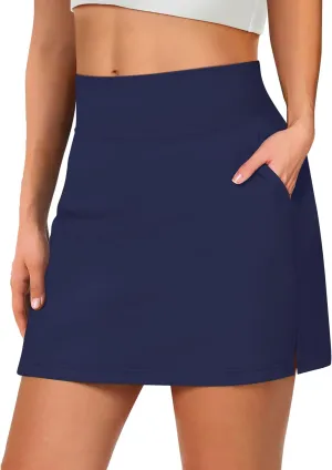 Buauty Women's Tennis Skirt Shorts High Waisted Golf Skorts with Pockets Workout Athletic Casual Outfit Clothes