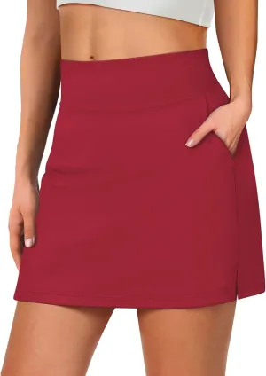 Buauty Women's Tennis Skirt Shorts High Waisted Golf Skorts with Pockets Workout Athletic Casual Outfit Clothes