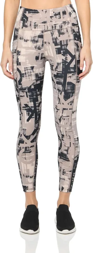 Calvin Klein Women's Printed High Waisted Leggings with Pockets