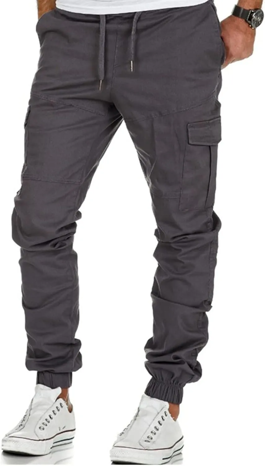 Cargo for Men Pants Work Pants for Men Construction high Waisted Baggy Pant Relaxed fit Mens Pants Mens Stretch Chino 6XL Pants for Men Big and Tall Large Mens Joggers with Pockets Grey