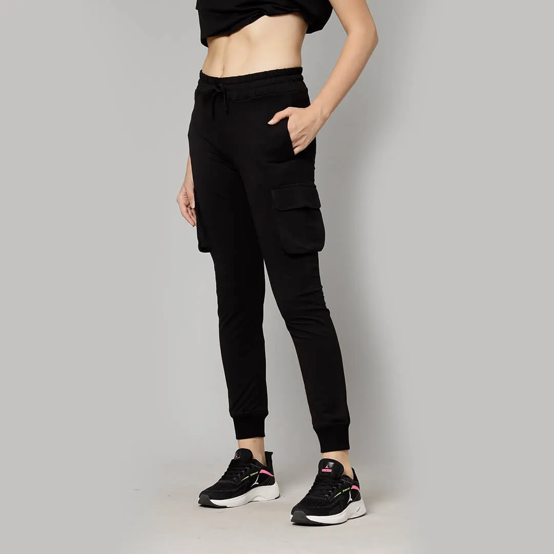 Cargo Joggers - Jet Black