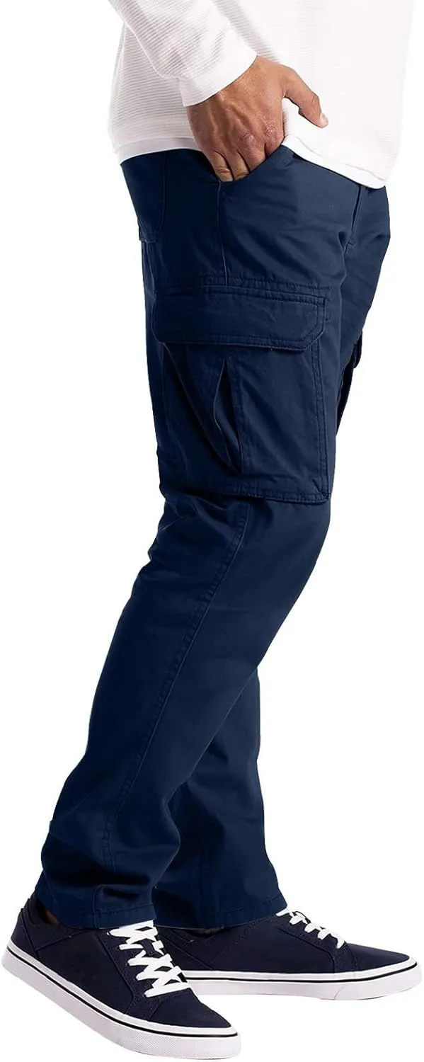 Cargo Pants for Men Big and Tall Men's Heavyweight Fleece Cargo Sweatpants Men's Jogger Pants Drawstring Gym Running