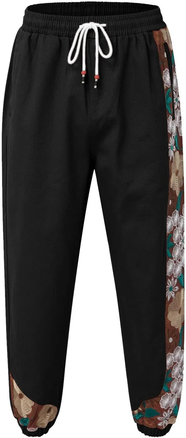Cargo Pants for Men Big and Tall, Pants Men's Sweatpants Casual Lounge Cotton Yoga Pants Loose Open Bottom Straight