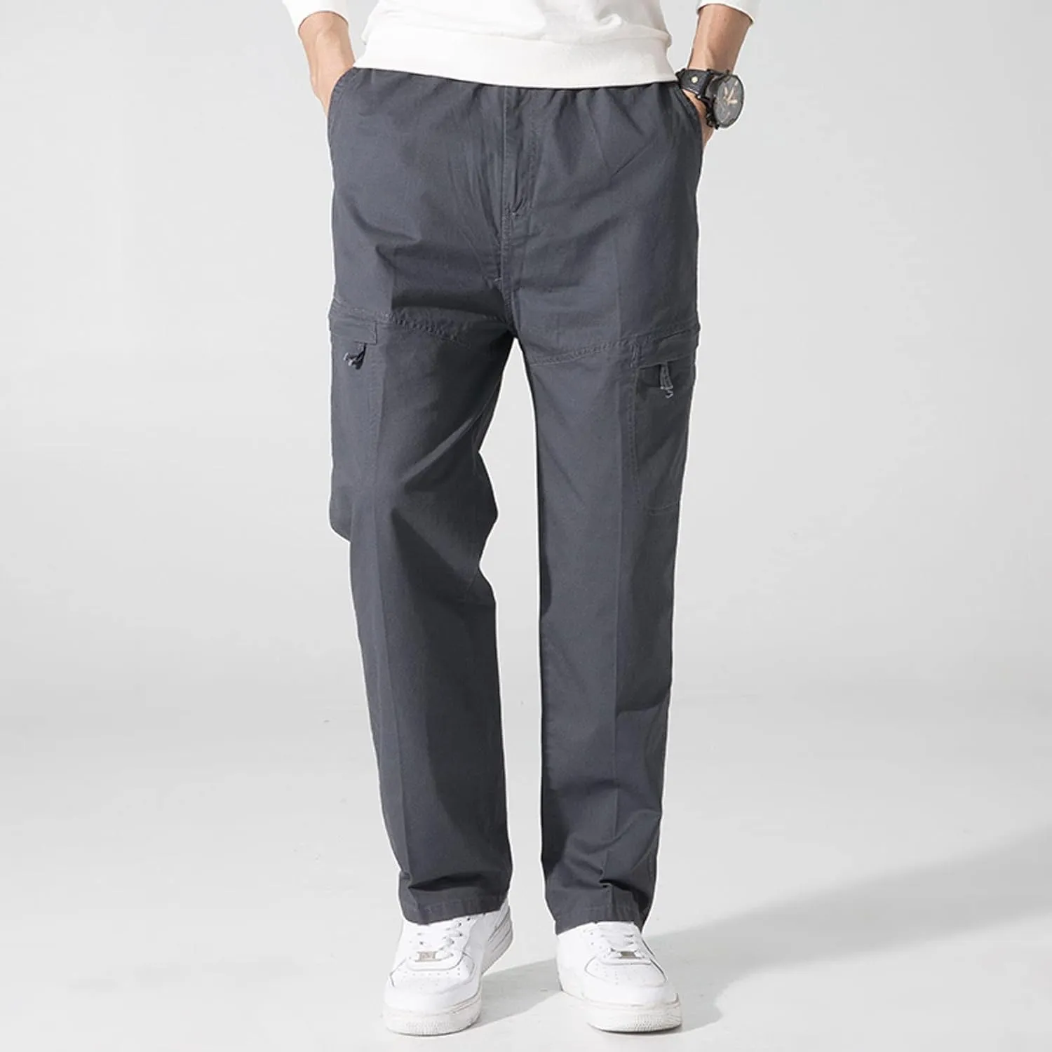 Cargo Pants for Men Big and Tall, Sweatpants Long Pants with Pockets Camping Pants Men Printed Overalls Casual Pocket