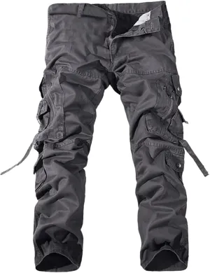 Cargo Pants for Men Big and Tall, with Pockets Men Sport Athletic Outdoor Joggers Pants Lightweight Casual Work Cargo