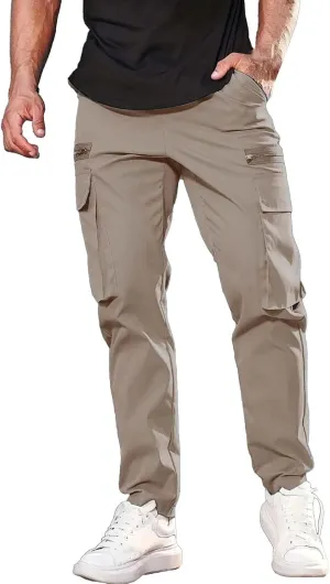 Cargo Pants for Men Big Tall Cotton Casual Cargo Work Pants Baggy Joggers Athletic Pants Loose Straight Sweatpants
