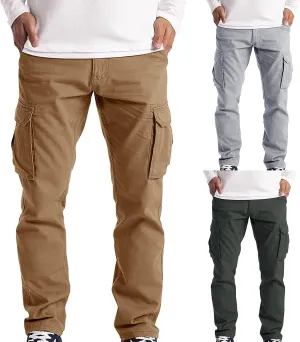 Cargo Pants for Men Joggers Wild Athletic Work Pants Loose Fit Hiking Trousers Outdoor Wearing Track Pants with Pockets