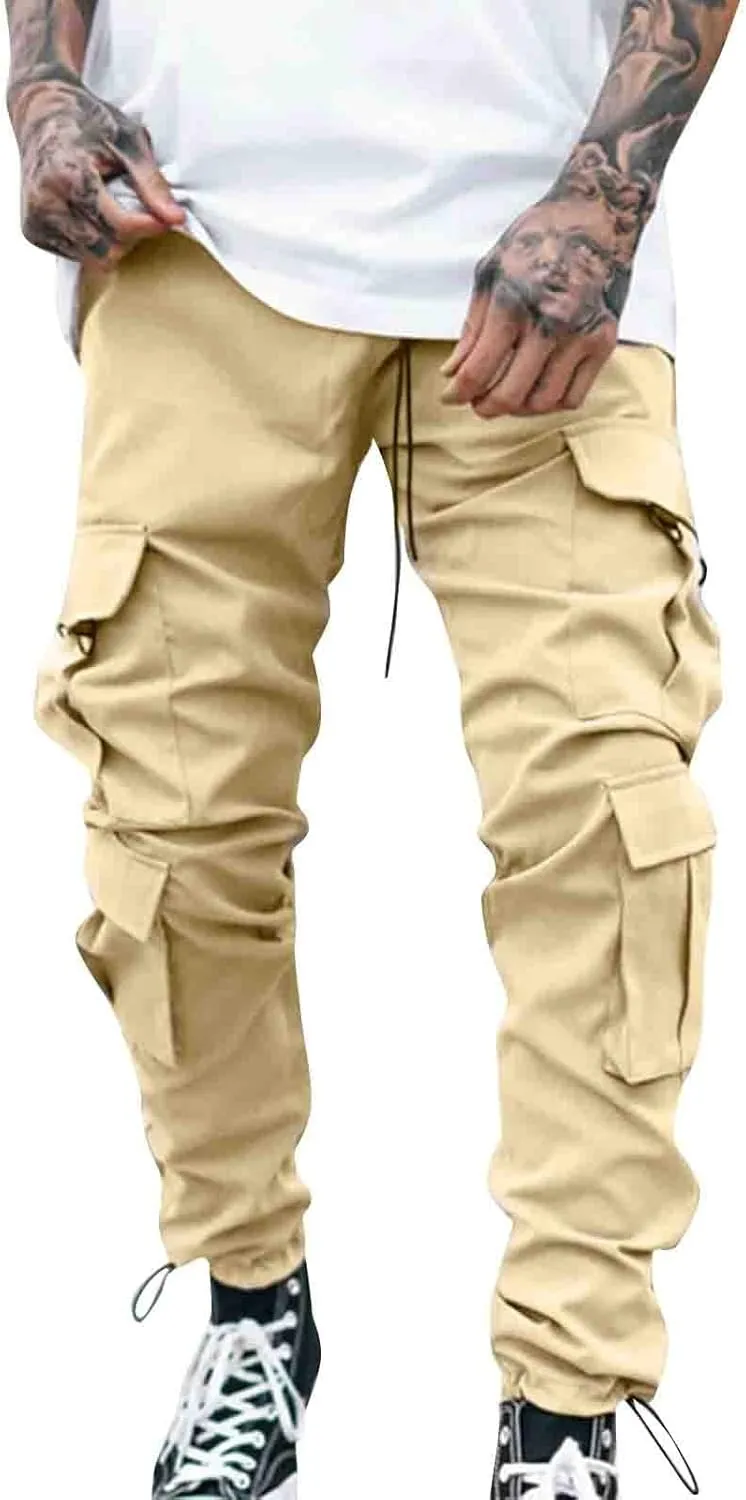 Cargo Pants for Men Slim Fit Gifts for Him Track Pants with Pockets Hiking Sweatpants for Men Jogger Casual Work Trousers