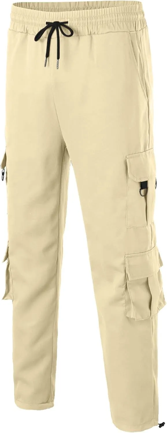Cargo Pants for Men Slim Fit Gifts for Him Track Pants with Pockets Hiking Sweatpants for Men Jogger Casual Work Trousers
