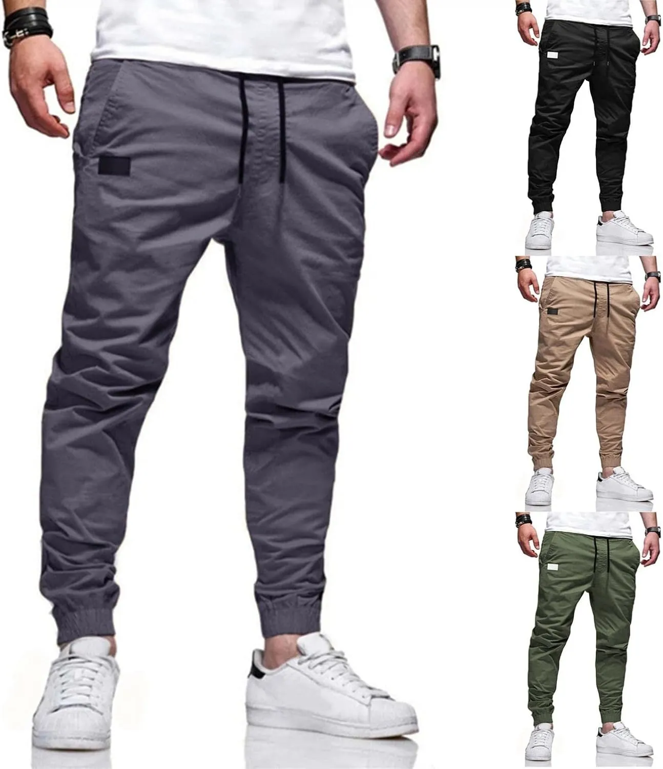 Cargo Pants for Men,Men's Lightweight Sweatpants Quick Dry Hiking Pants Track Running Athletic Travel Golf Pants