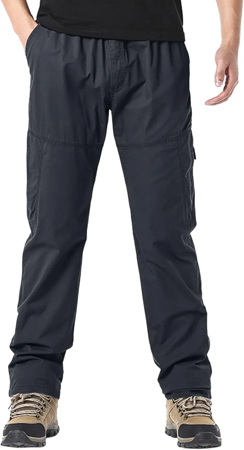 Cargo Pants for Men,Solid Long Pants Sweatpants Outdoor Multiple Pockets Pants Straight Type Fitness Trousers