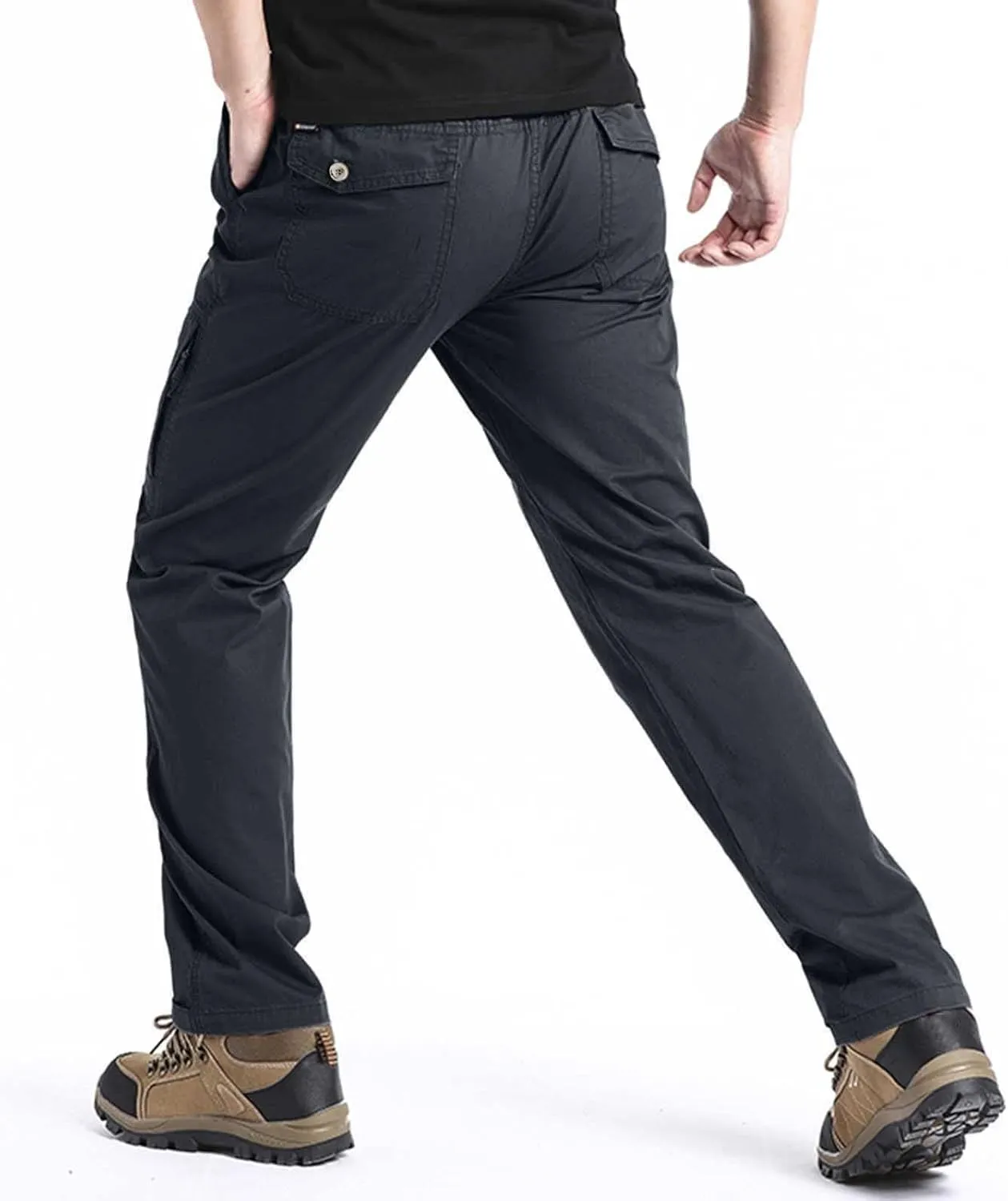 Cargo Pants for Men,Solid Long Pants Sweatpants Outdoor Multiple Pockets Pants Straight Type Fitness Trousers