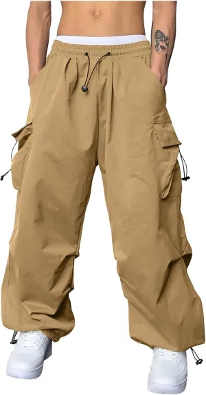 Cargo Pants Men Loose Fit Casual Joggers Elasticated Waist Cargo Work Combat Pant Multi Pockets