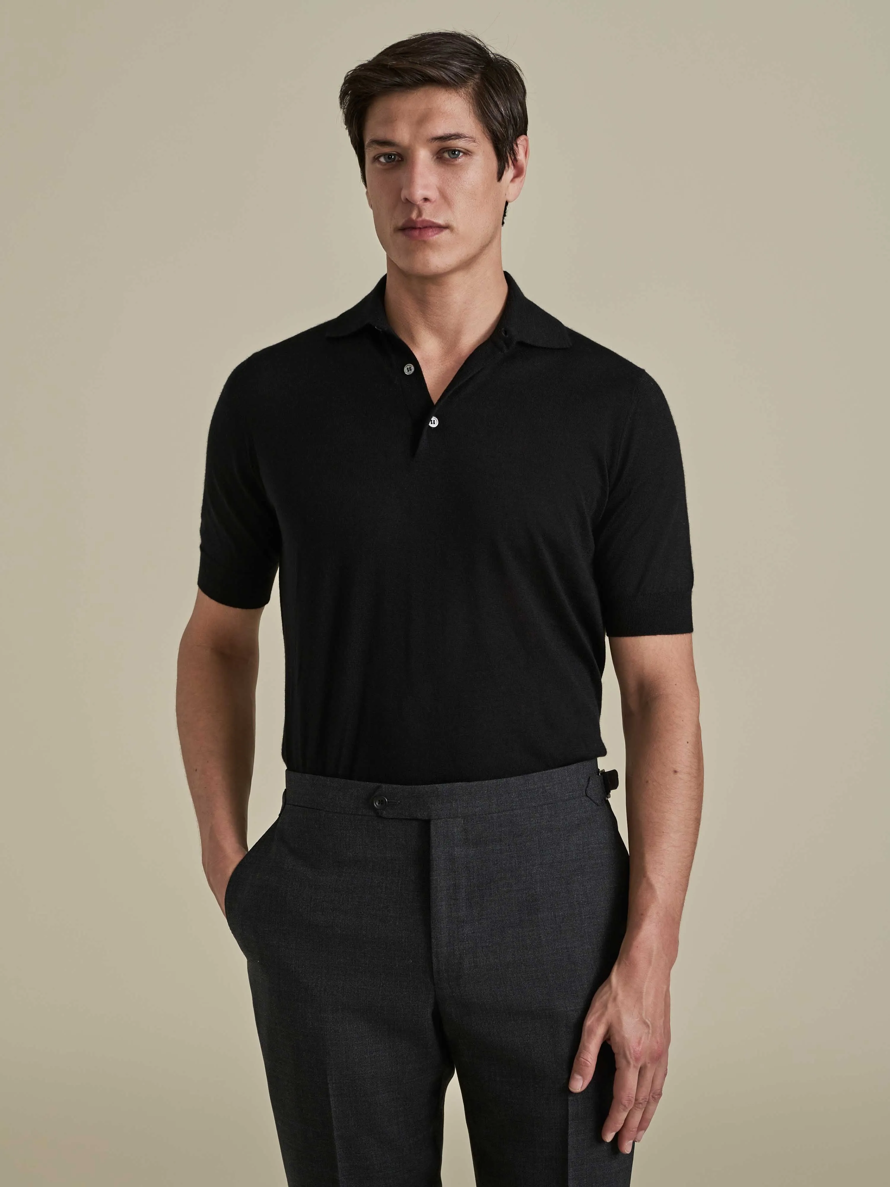 Cashmere Silk Polo Shirt
