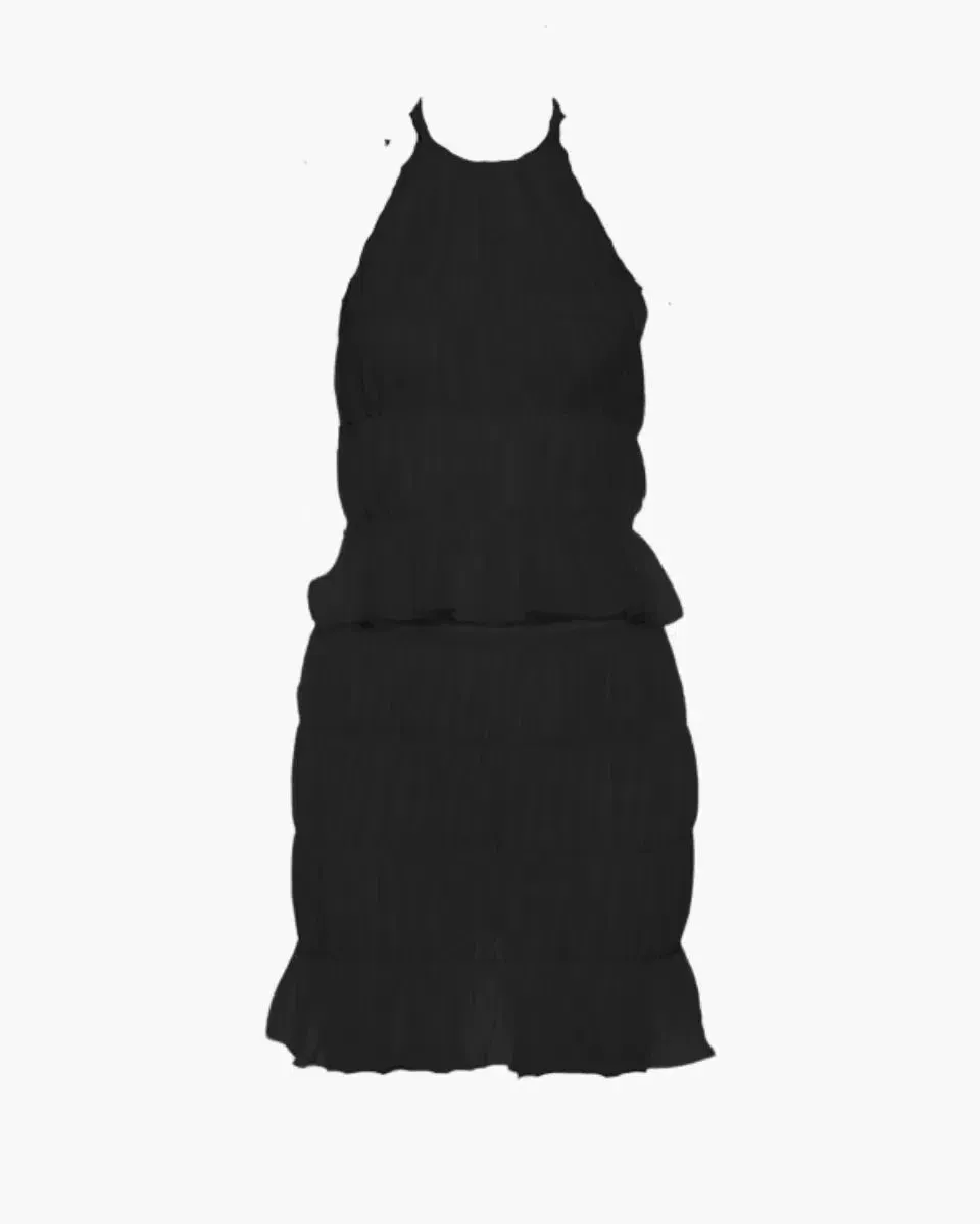 Coralie – Ruched halter top & skirt set – Breezy elegance