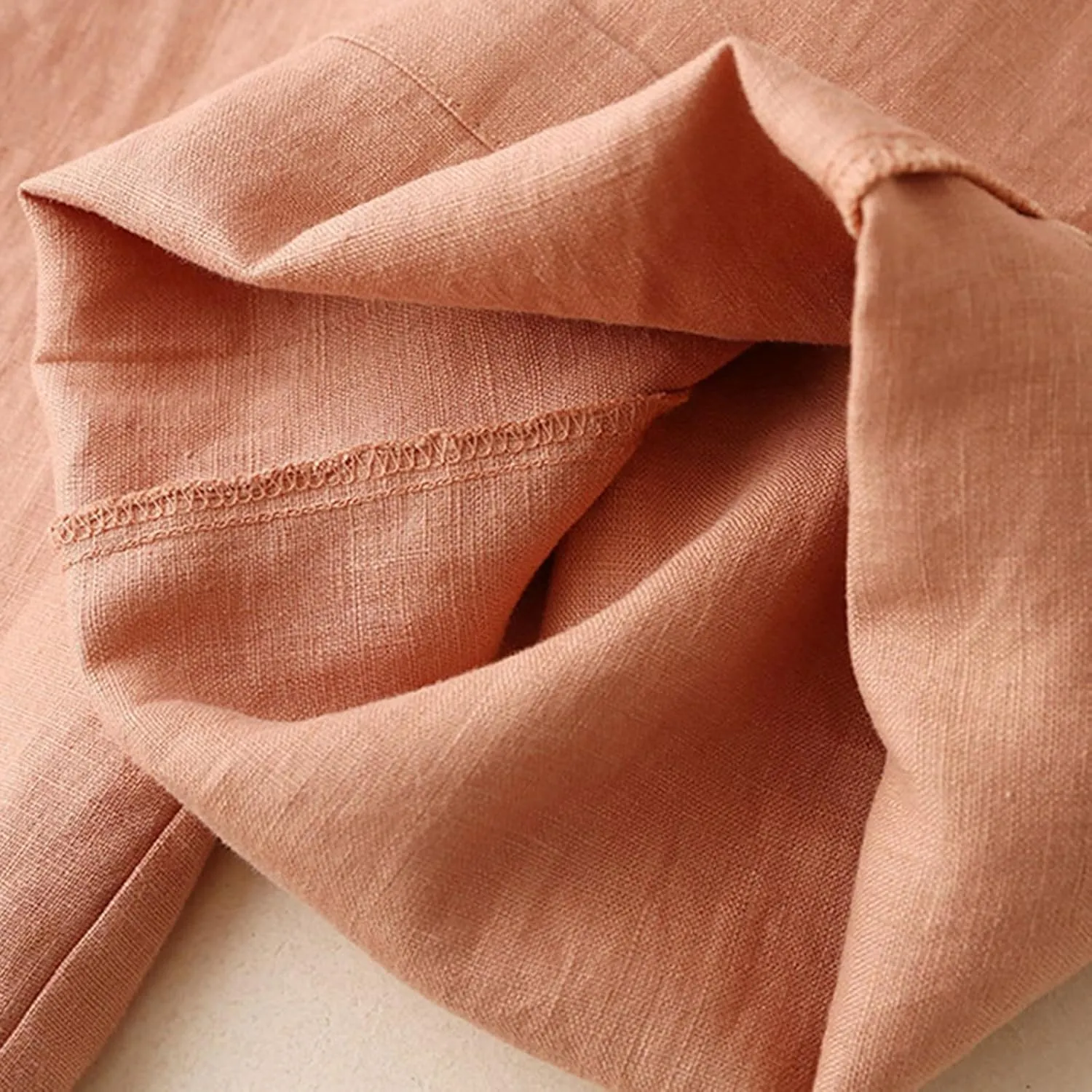 Cotton Linen Pants for Women Loose Fit Wide Leg Drawstring Elastic Waisted Summer Plus Size Casual Straight Pants Trousers