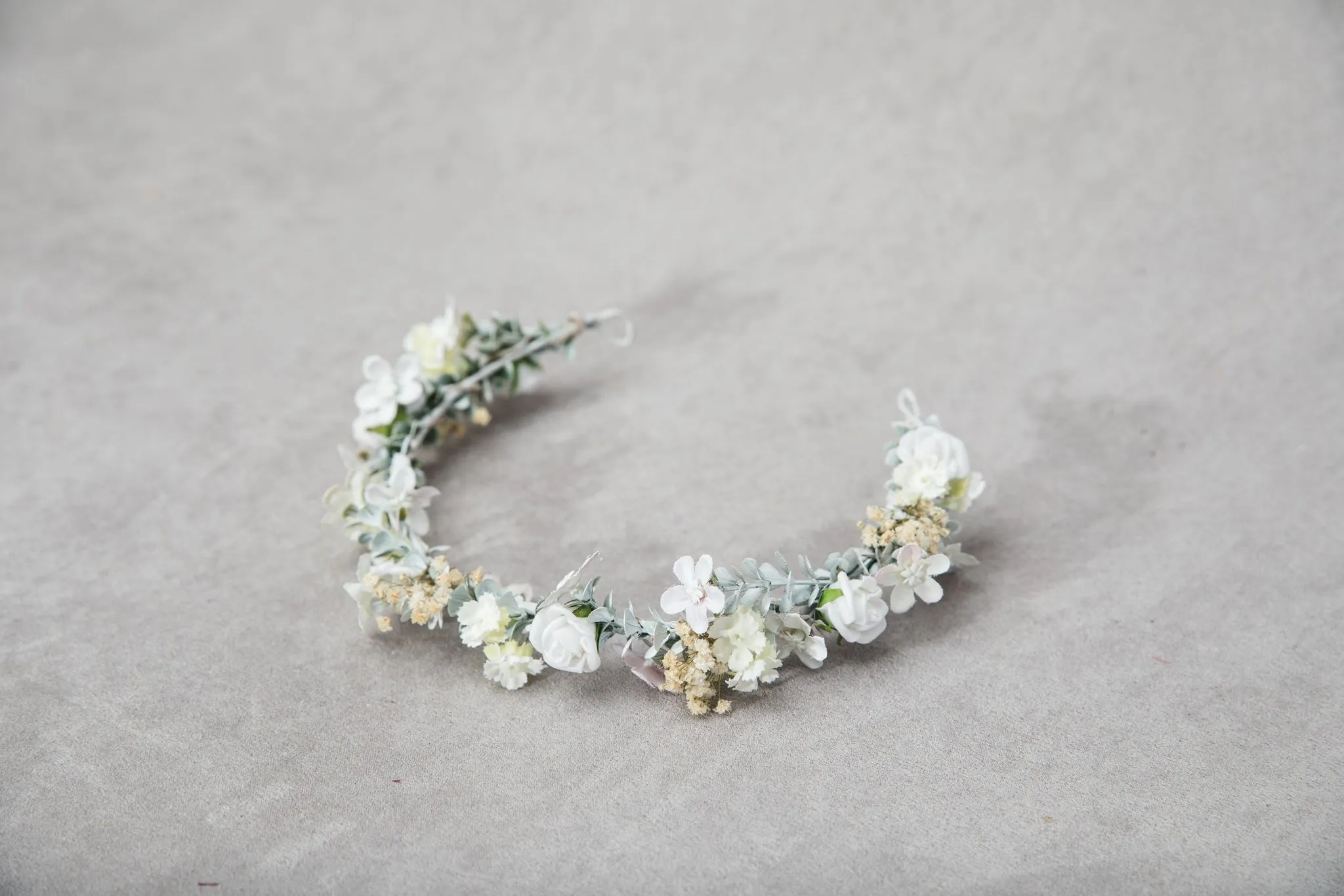 First Communion flower half wreath
