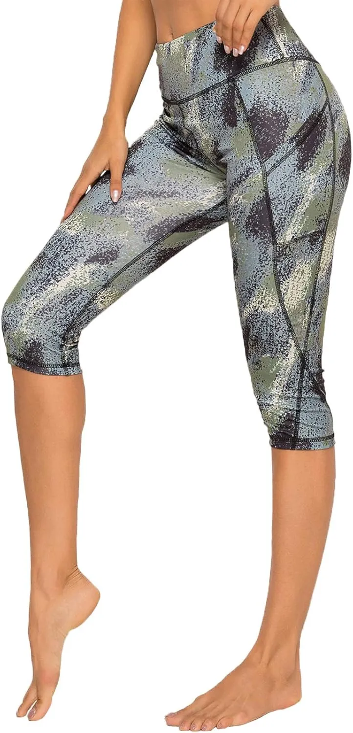 FITTOO Women's Yoga Capris Leggings Pockets Workout Pants