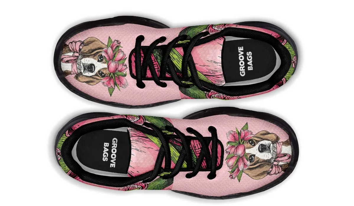 Floral Beagle Chunky Sneakers