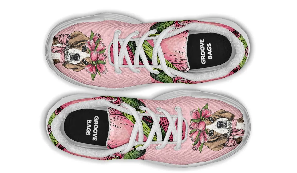 Floral Beagle Chunky Sneakers