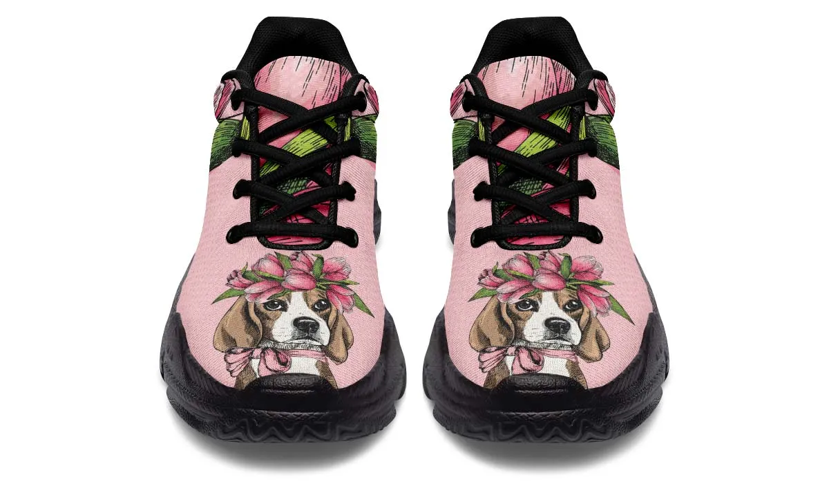 Floral Beagle Chunky Sneakers