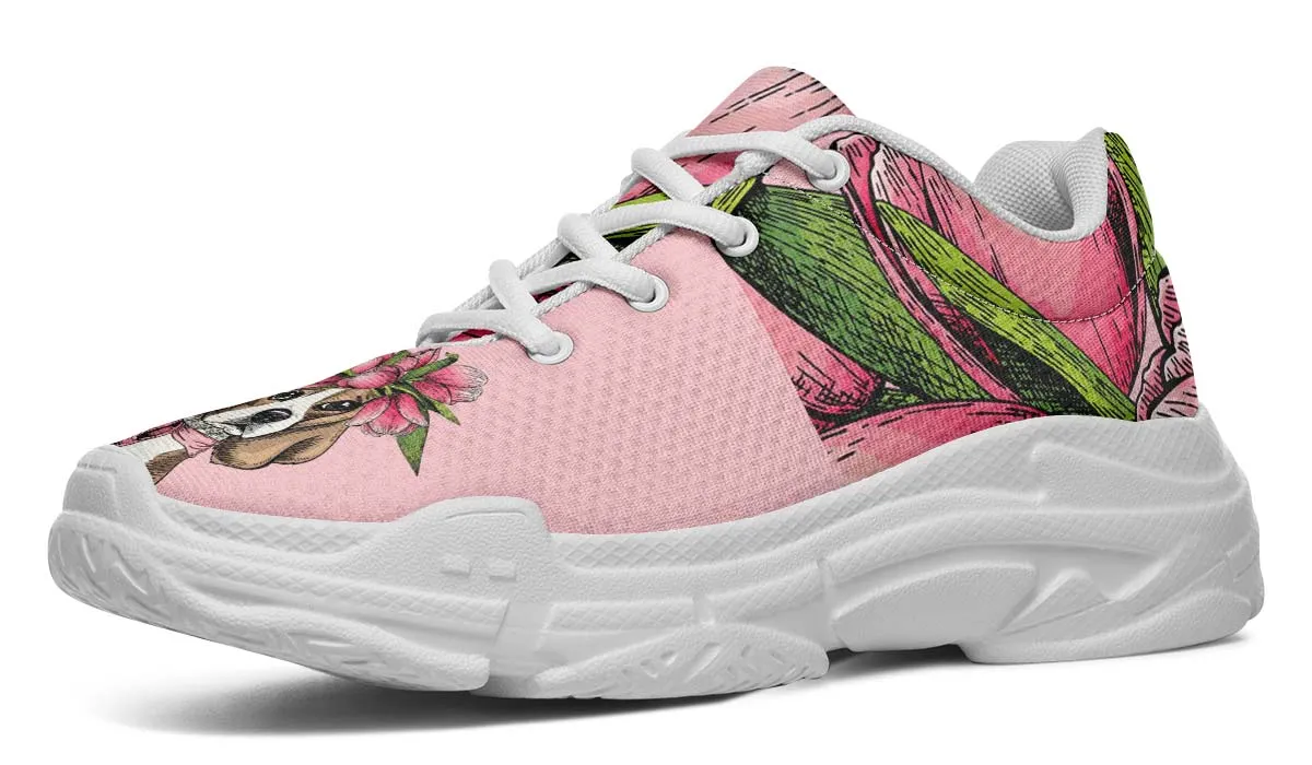 Floral Beagle Chunky Sneakers