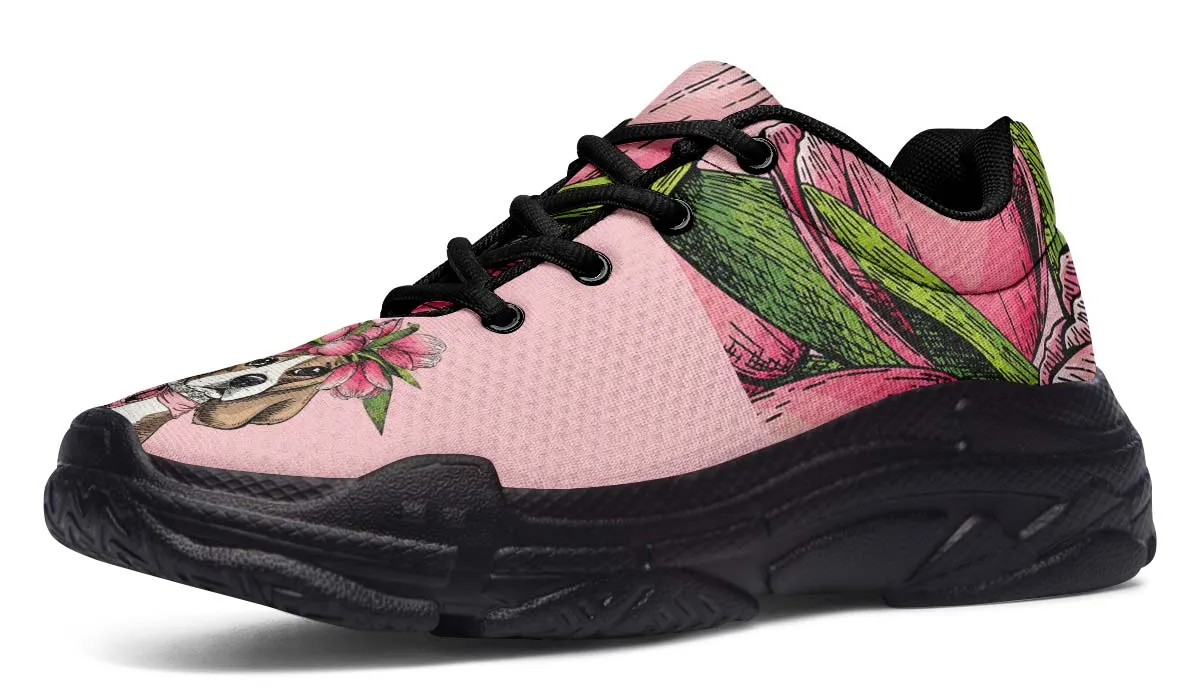 Floral Beagle Chunky Sneakers