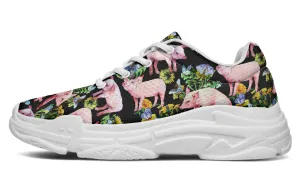 Floral Pig Chunky Sneakers