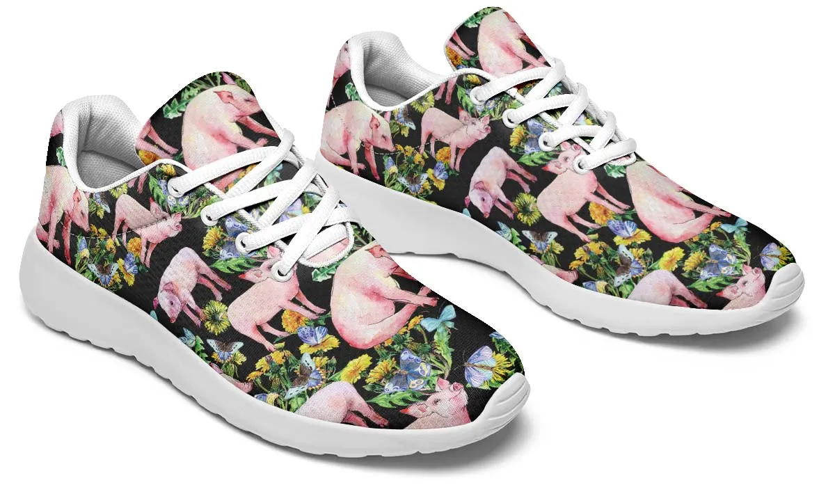 Floral Pig Sneakers