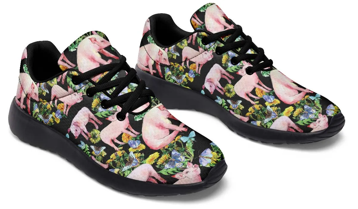 Floral Pig Sneakers