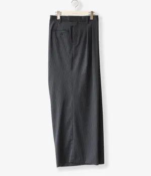 FUMIKA_UCHIDA/Thin 2Types Pinstriped/SIDE-FRONT SLACKS(THIN stripes/WHT line)