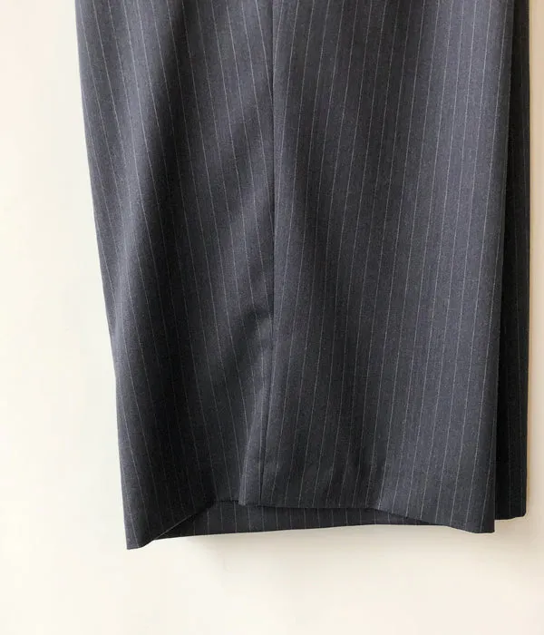FUMIKA_UCHIDA/Thin 2Types Pinstriped/SIDE-FRONT SLACKS(THIN stripes/WHT line)