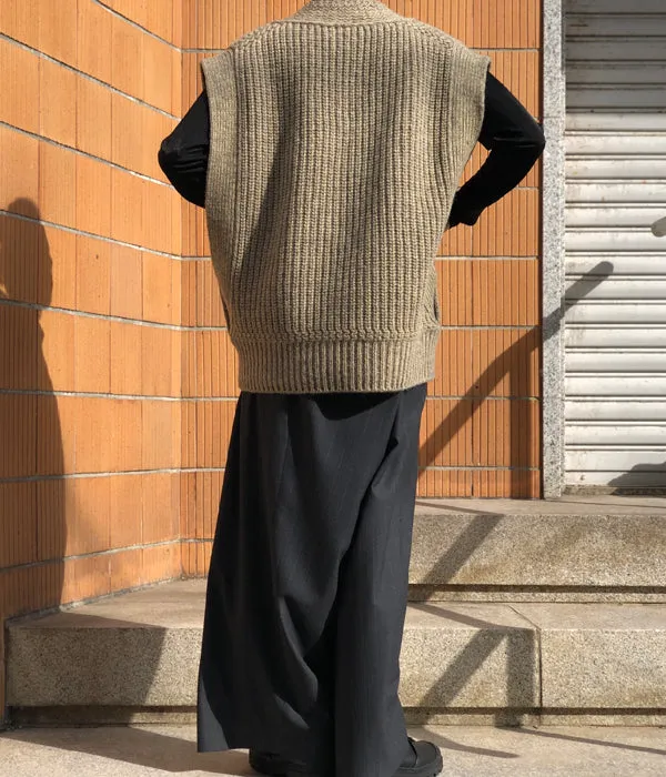FUMIKA_UCHIDA/Thin 2Types Pinstriped/SIDE-FRONT SLACKS(WIDE stripes/WHTBLUE line)