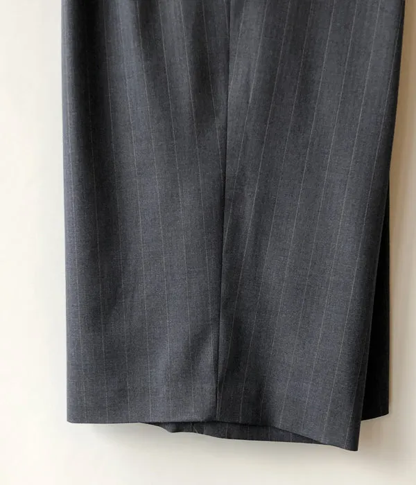 FUMIKA_UCHIDA/Thin 2Types Pinstriped/SIDE-FRONT SLACKS(WIDE stripes/WHTBLUE line)