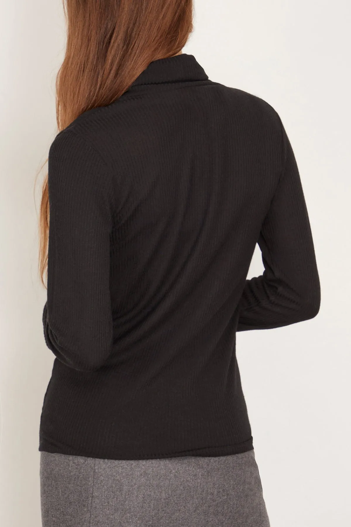 Gallinara Turtleneck T-Shirt in Black