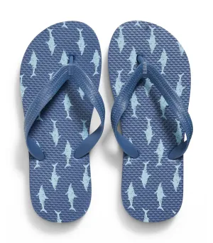 Gender-Neutral Flip-Flop Sandals for Kids (Partially Plant-Based) - Sharks