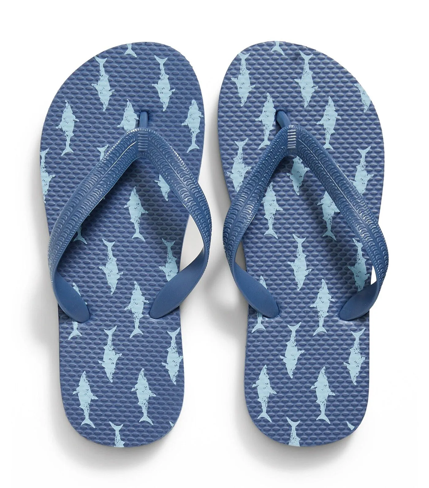 Gender-Neutral Flip-Flop Sandals for Kids (Partially Plant-Based) - Sharks